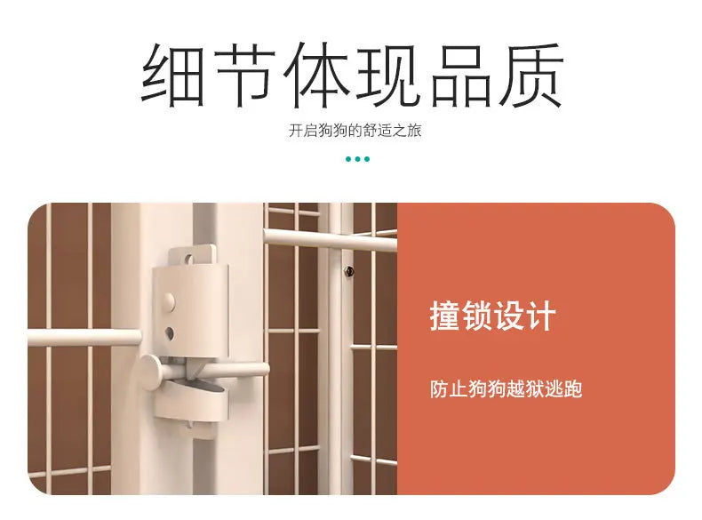 Heavy Duty Dog Cage Large Medium Pet Cage with Toilet Full Square Tube Indoor Dog House