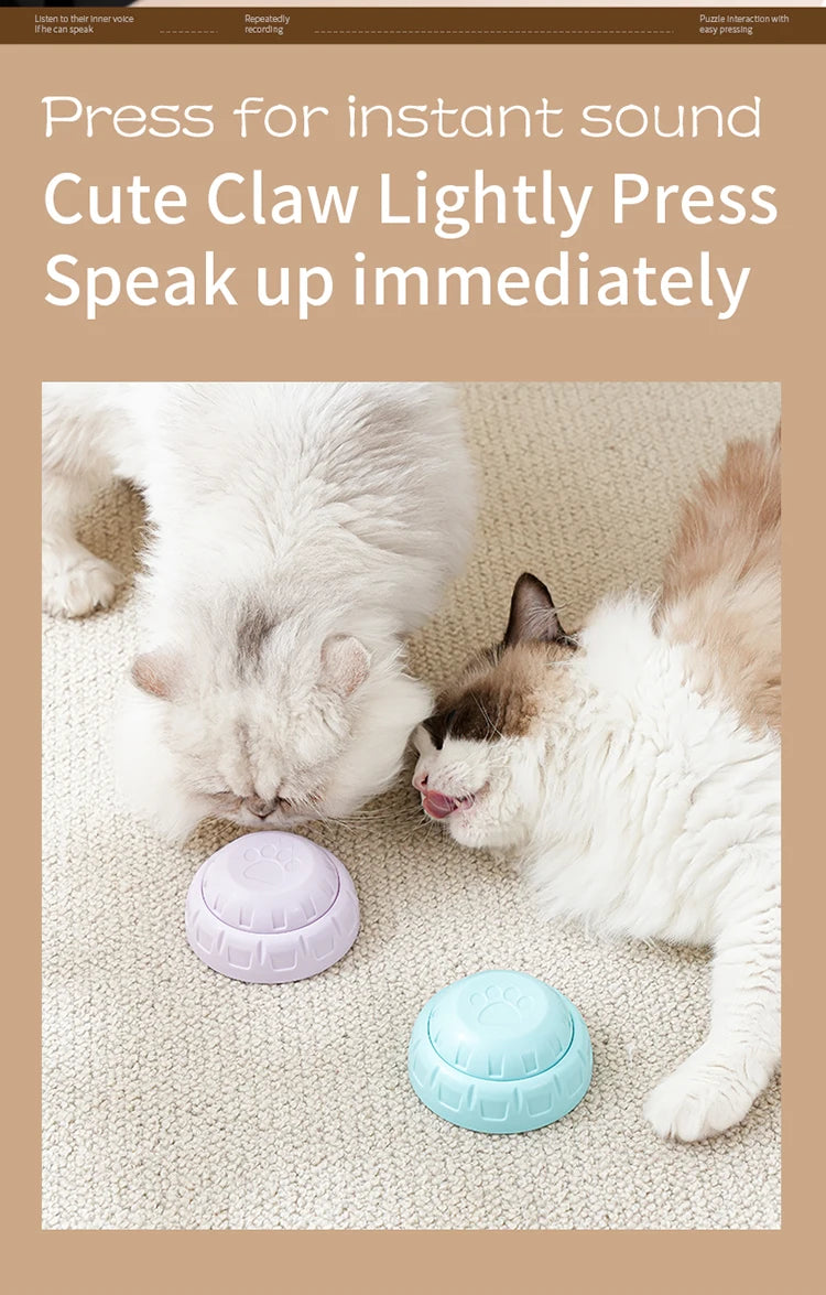 Pet Communication Button Dog Toys Recordable Pet Speaking Training Dog Talking Button Cute Claw Print Pattern Dog Accessories