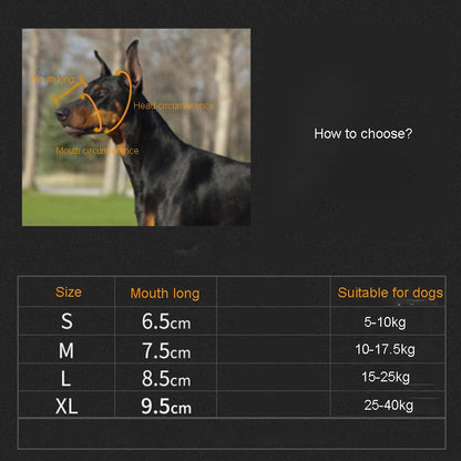 the RHINOSHIELD PET MUZZLE - Pet Dog Muzzle, Silicone Pet Muzzle, Anti-Biting, Barking, and Eating, Rhinoceros-Shaped Medium and Large Dog Muzzle