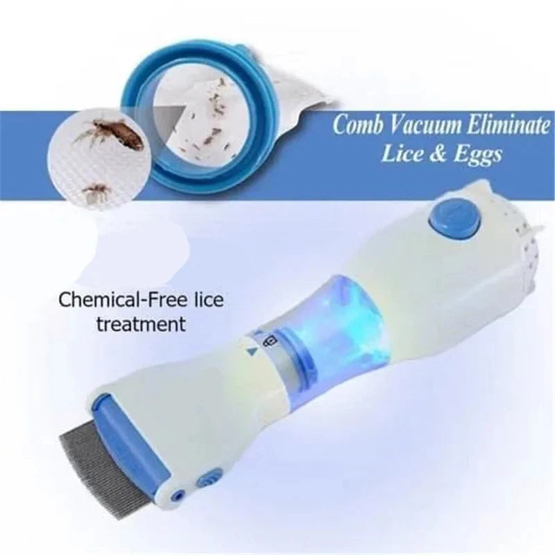 Electric Pet Lice/Flea Remover Comb: 3-in-1 Physical Killer Brush for Cat/Dog Hair Cleaning | Chemical-Free & Multi-Functional