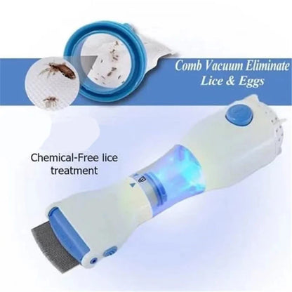 Electric Pet Lice/Flea Remover Comb: 3-in-1 Physical Killer Brush for Cat/Dog Hair Cleaning | Chemical-Free & Multi-Functional