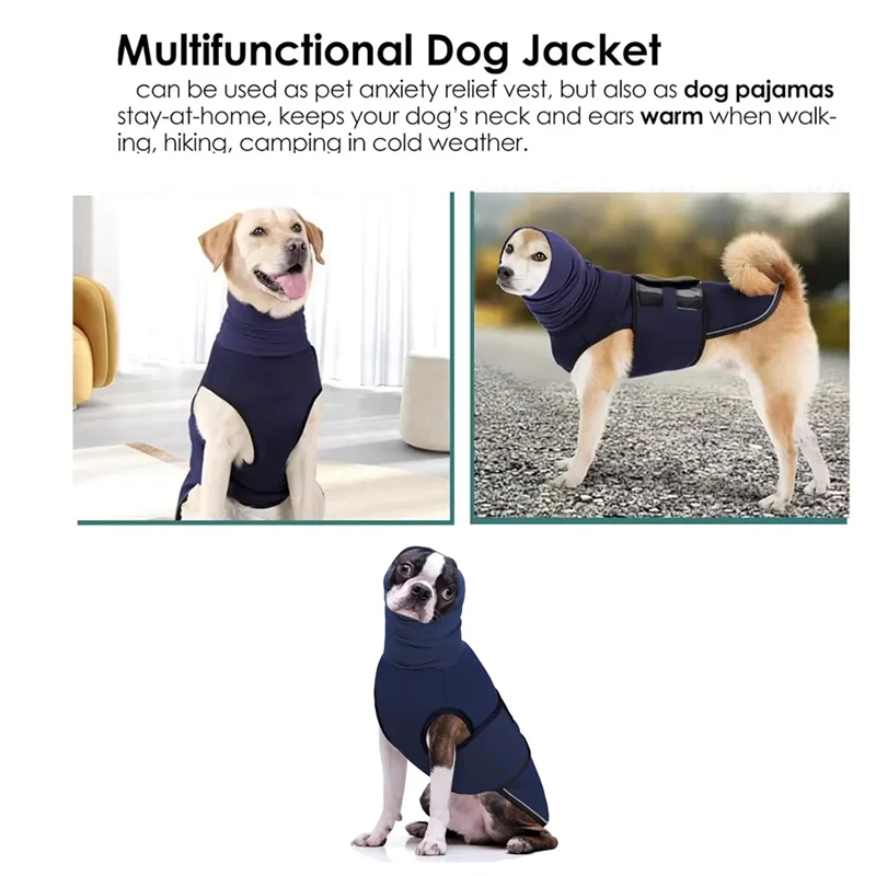 the CALMING VEST - Dog Anxiety Vest, Thunder Jacket for Large Dog, Calming Jacket with Hoodie, Dog Anxiety Jacket, Dog Hoodies for Noise