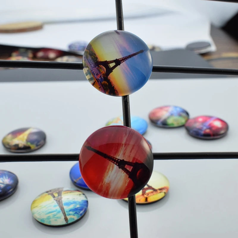 Yellow Brown Dachshund 30MM Fridge Magnet Handmade Weiner Dog Glass DomeRefrigerator Magnets Sticker Cute Animals Kitchen Decor