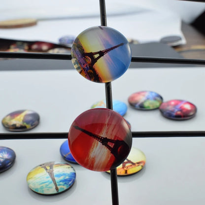 Yellow Brown Dachshund 30MM Fridge Magnet Handmade Weiner Dog Glass DomeRefrigerator Magnets Sticker Cute Animals Kitchen Decor