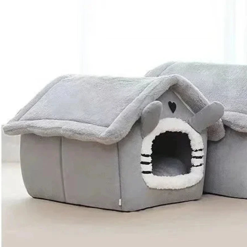 the FUZZY WUZZY DOGHOUSE - Foldable Pet House, Removable Washable Dog/Cat House, Puppy/Kitty Cave Sofa, Four Seasons Pet Supplies for Small/Medium/Large Pets