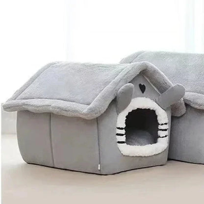 the FUZZY WUZZY DOGHOUSE - Foldable Pet House, Removable Washable Dog/Cat House, Puppy/Kitty Cave Sofa, Four Seasons Pet Supplies for Small/Medium/Large Pets