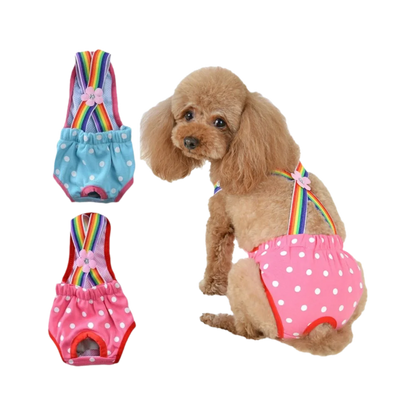 Breathable Polyester Dog Physiological Pants XS~XL Adjustable Dog Diaper Washable Puppy Underwear Briefs Puppy