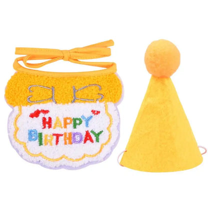 the BIRTHDAY DOGGY - Pet Cat/Dog Birthday Scarf/Hat Set, Cat/Dog Birthday Party Supplies, Pet Scarf Birthday, Hat/Scarf Small/Medium Pet Accessories