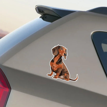 Dachshund Dog Decals Waterproof Vinyl Stickers for Car Accessories Decoration Cartoon Animal Pattern  Self Adhesive