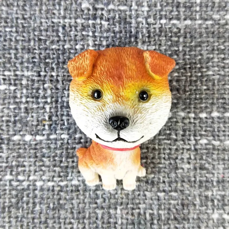 3D animal magnet refrigerator sticker simulation dog labrador Pug corgi Teddy Bichon resin Craft wall door home decoration gifts