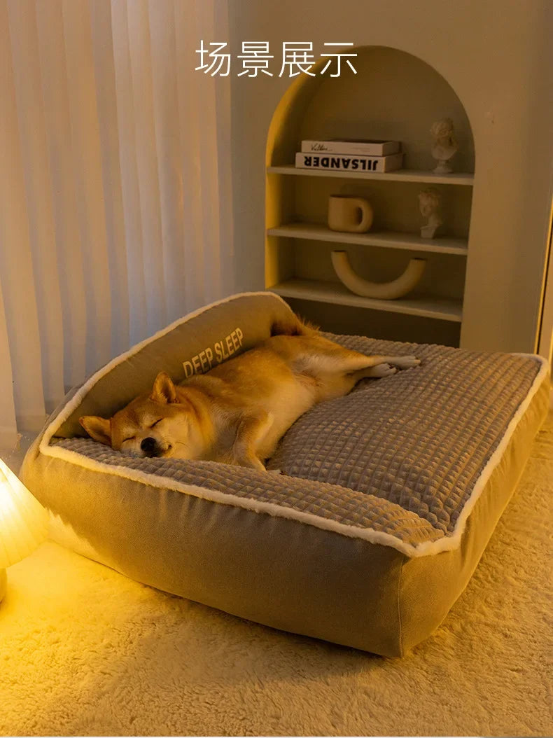 Autumn and Winter Kennel for Medium and Large Dogs, Large Kennel, Warm and Thickened Mat, Cat Sleeping Mat Pet Cat Nest