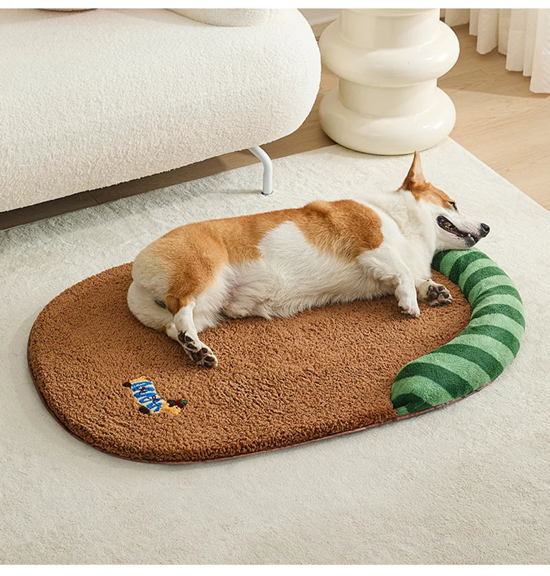 All-Season Removable Washable Pet Bed - Orthopedic Cushion for Teddy/Corgi & Small/Medium Dogs with Cat-Friendly Design