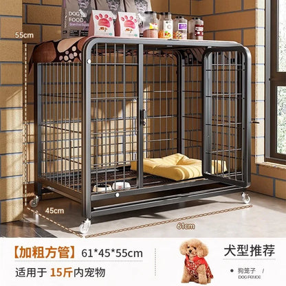 Dog cage Large medium small dog bold indoor separation with toilet Corgi Teddy Golden Retriever Pet Villa