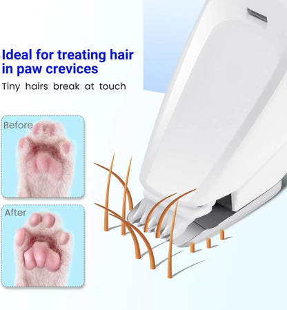 Portable Dog Paw Trimmer with Led Light Rechargeable Cordless Nail Grinder Shaver for Cats And Other Pets Nail Grooming Tools