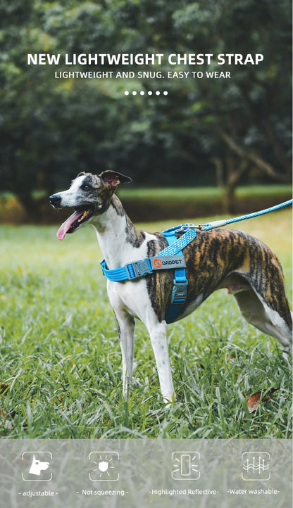 Large Pet Dog Reflective Harness Cat Chest Strap Adjustable Small Medium Dog Puppy Harness Vest Teddy Outdoor Walker Lead Leash