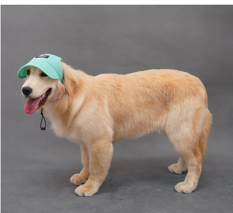 the SUNPAWS BREATHABLE HAT - New Summer Pet Dog Hat, Breathable Sun Protection, Ears Exposed Design, Golden Retriever, Dog Cap, Summer Shade Pet Accessories