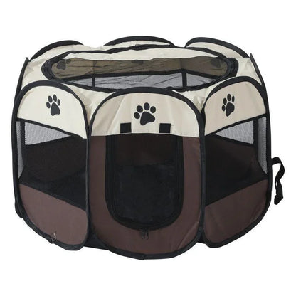 the DOGGY PLAYPEN - Portable Foldable Pet Tent Kennel, Octagonal Fence Puppy Shelter, Easy to Use Outdoor Easy Operation Large Dog Cages, Cat Fences