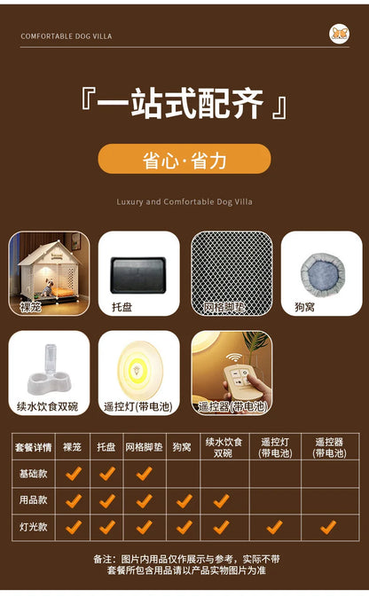 Dog Cage Small Dog Kennel One Room One Living Room One Bathroom Dog Villa Indoor Household With Toilet Bichon Teddy Only