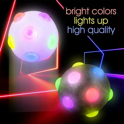 Dog Toy Glowing Ball LED Puppy Balls Flashing Elastic Ball Toy Pet Color Light Ball Interactive Toys For Cats Small Dogs Child