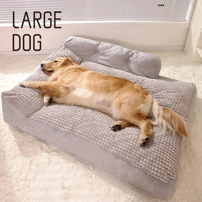 1pc Doghouse All Season Large Dog Sleeping Mat Washable Pet Pad Winter Dog Bed Dog Mattress for Sleeping Dog Supplies Grey