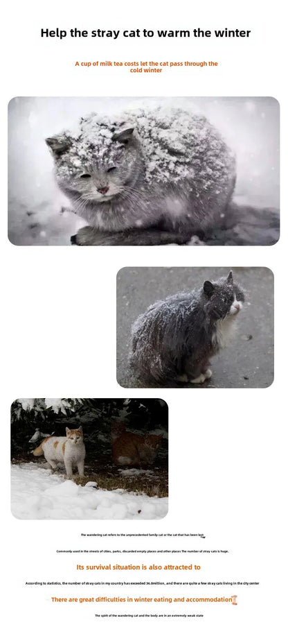 the STRAY HOUSE - Stray Cat/Doghouse, Waterproof Outdoor Winter Warm Pet Cave, Sleeping Beds Home, Foldable Washable for Small Dog/Puppy Supplies