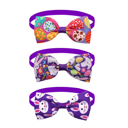 the EASTER BOWTIE - 50/100PCS Dog Easter Bow Tie, Small Dog Bow Tie, Rabbit Easter Eggs Pet Dog/Cat/Puppy Bowties, Collar Cute Holiday Pet Supplies