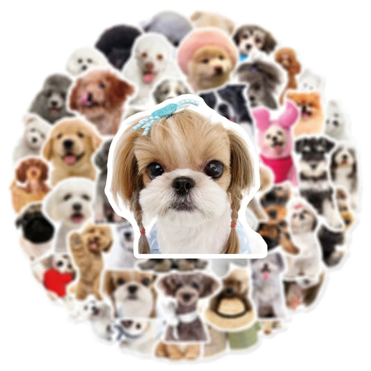 the PAWMEME STICKER PACK - 10/25/50pcs Graffiti Cute Dog Meme Stickers Animal Decals for DIY Decor Stationery Suitcase Water Bottle Phone Laptop Suitcase