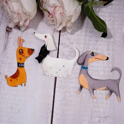 Three little dogs Metal Cutting Dies Scrapbooking Stencil Die Cuts Card Making DIY Decorative Craft Embossing Dies
