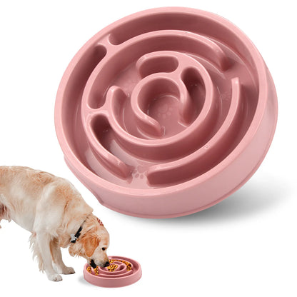 Pet Dog Slow Feeder Bowl PP Plastic Non Slip Puzzle Bowl Anti-Gulping Pet Cat Slower Food Feeding Dishes Puppy Bowl Dog Supplies