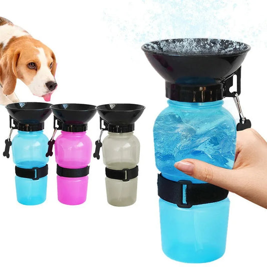 500ml Squeeze-Type Outdoor Portable Pet Dog Water Bottle Large Dog Travel Water Cup Drinking Bowl Suitable for Dogs and Cats