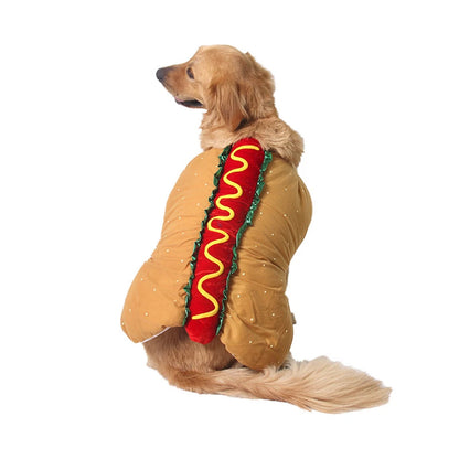 NONOR Pet Costume Hot Dog Shaped Dachshund Sausage Adjustable Clothes Funny Warmer for Puppy Dog Cat Supplies