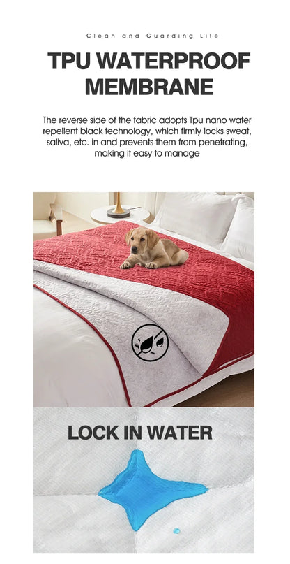 Dirt-Proof Bedspread Waterproof Dog Bed Cover Pet Blanket for Furniture Bed Protector Couch Cover for Dogs Cats Non-Slip Backing