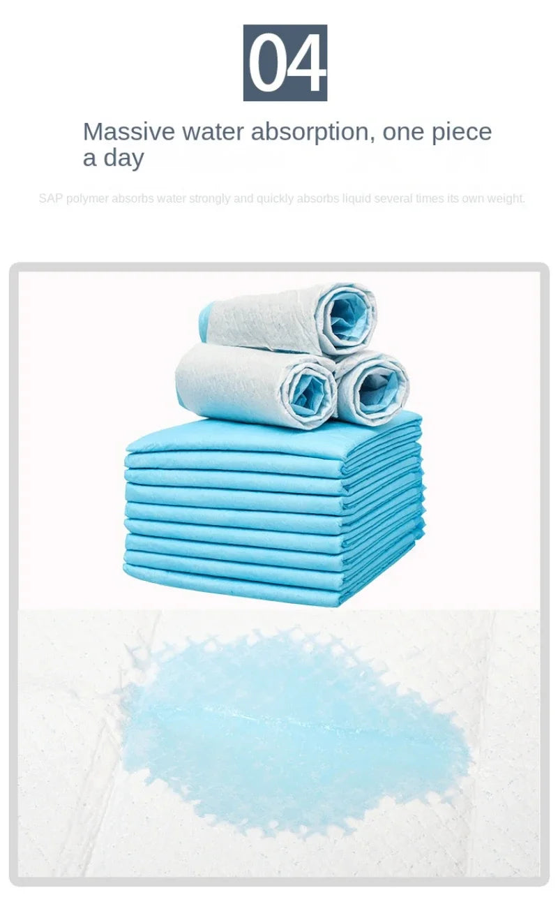 the DOG DIAPER MATS - 100/50/40/25PCS High Absorbent Thick Dogs Diapers, Disposable Puppy Training Pee Pads, Quick Dry Surface Mat, Clean Cushion