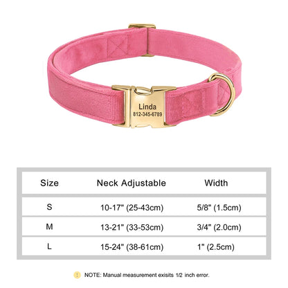 the COZY CREST PERSONALIZED COLLAR - Custom Dog Collar, Soft Velvet Dog Collars, Winter Personalized Pet ID Tag Plush Necklace for Small to Large Dogs, Pug, Free Engraving