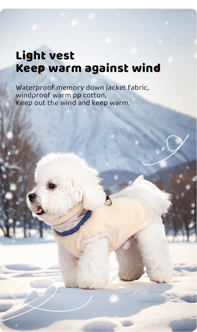 Warm Fleece Pet Clothes for Small Medium Dogs Vest with D ring Puppy Outfits French Bulldog Yorkies Poodle Costumes Pug Coats