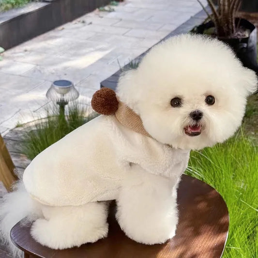 Winter Dog Coat Thick Warm Fleece Dog Jacket Pet Hooded Sweatshirt Chihuahua Bichon Dachshund Dog Clothes Kitten Puppy Overalls