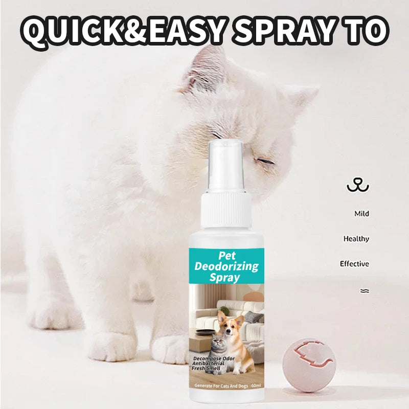 the DEORDORANT SPRAY - Portable Pet Deodorant, Green Tea Fragrance Spray, Bactericidal Deodorant, Non-Pungent Deodorant Dog and Cat Urine Spray