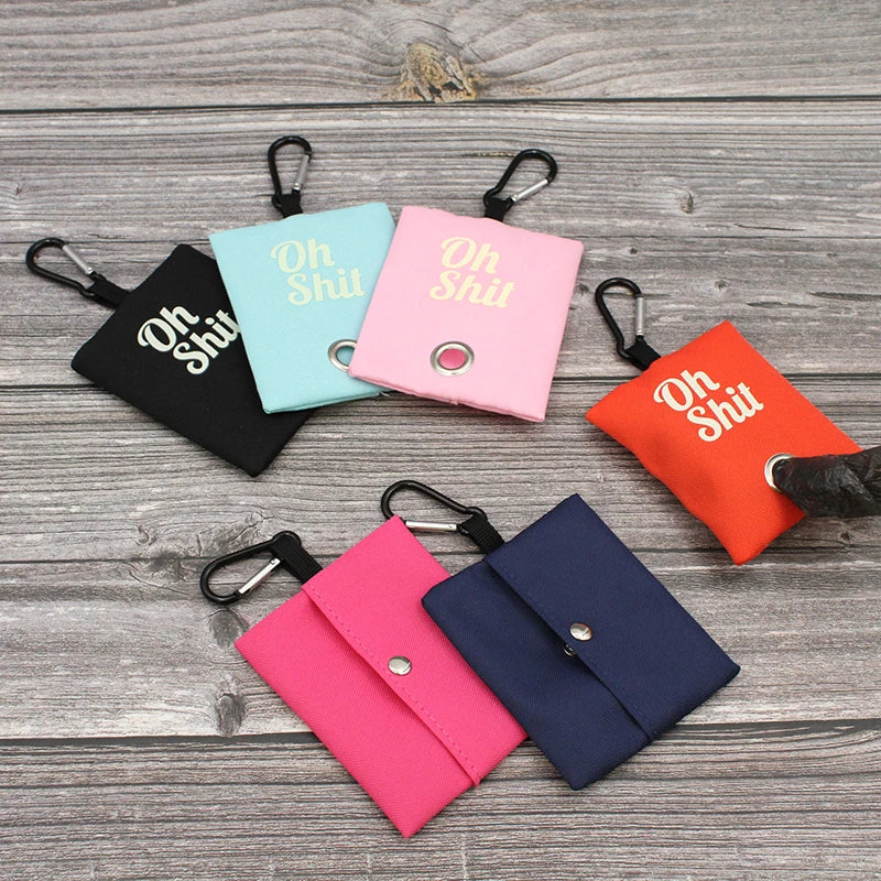 the FUNNY POOP BAG - Pet Supplies, Canvas Garbage Bags Poop Bag Dispenser, Portable Dog Poop Waste Bag Holder, Outdoor Puppy/Cat Pick Up Organizer