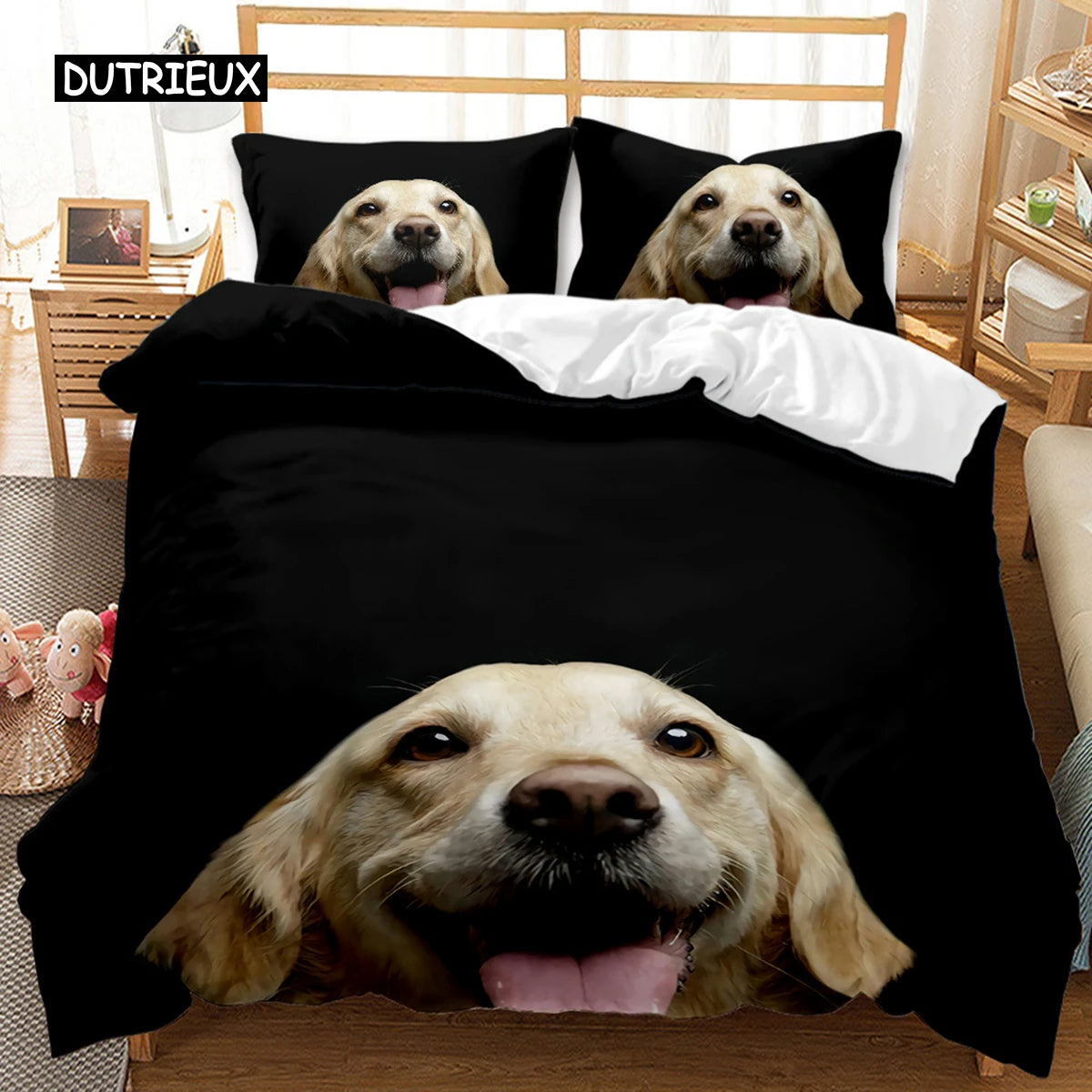 Dog Bedding Set German Shepherd Cute Pet Dog Animal Duvet Cover Sets Bed Linen for Adults Children Dog Lover Gift Bedroom Decor