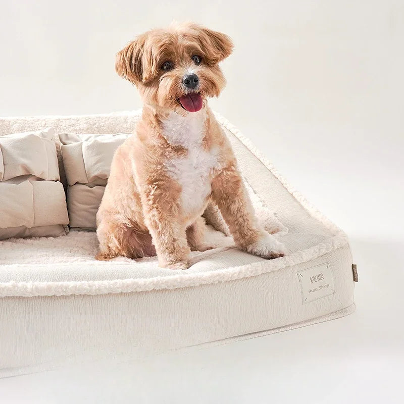 Winter Warm Dog Kennel High Elasticity Sponge Dog Beds Removable Washable Cat/Dog Sofa for Medium-sized Dogs Pet Supplies