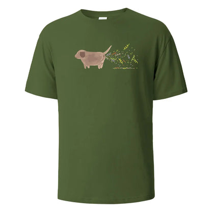 the BIRTHDAY DOG FART - Birthday Dog Print T-Shirt, 100% Cotton Summer Tees for Men/Women, Oversize Casual Tops