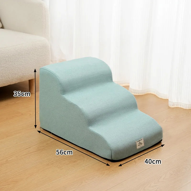 the DOGGY STAIRCASE - Non-Slip Pet Dog/Cat Ramp, Ladder Memory Foam Sponge, Older Dogs Sofa Removable and Washable Training Pet Ramp Stairs, Pet Supplies