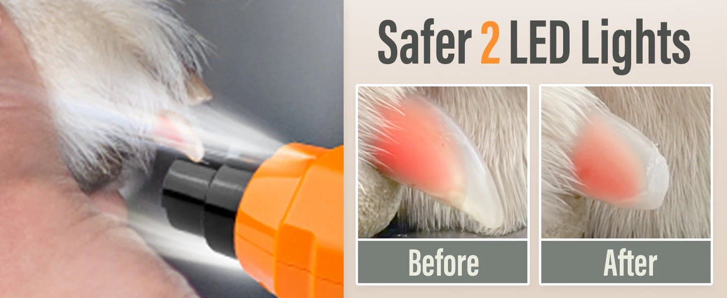 6-Speed Dog Nail Grinder  Enhanced Pet Nail Grinder Super Quiet Rechargeable Electric Dog Nail Trimmer Painless paws grooming