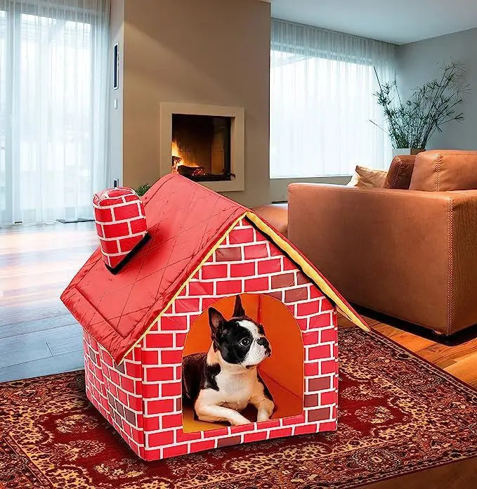 Warm and Comfortable Pets House Detachable and Washable Dog/cat Bed Suitable for Small Dogs and Small To Medium-sized Cats Cave