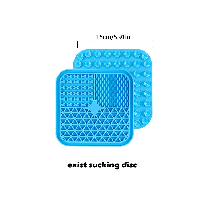 Dog Slow Feeder Mat,Relieve Anxiety Lick Pad for Small Animal Training Calming With Suction Cup Peanut Butter Snacks Lick Bowl