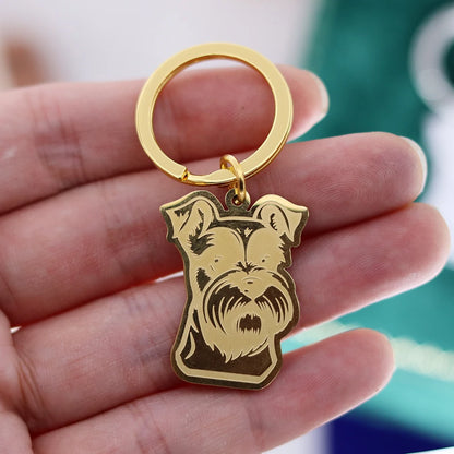 Stainless Steel Charms French Bulldog Dog Men's Trendy Punk Keychain for Women Men Jewelry Kids Gifts Key Bag Deco Accessories