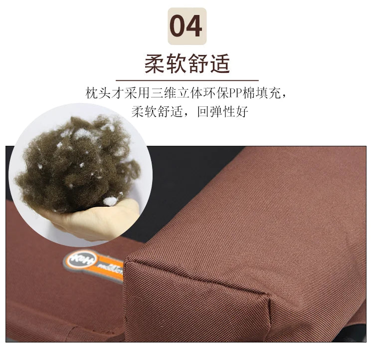 Large Elevated Cooling Dog Bed Portable Anti-Chewing Outdoor Kennel with Non-Slip Foot Rest Pet Bed