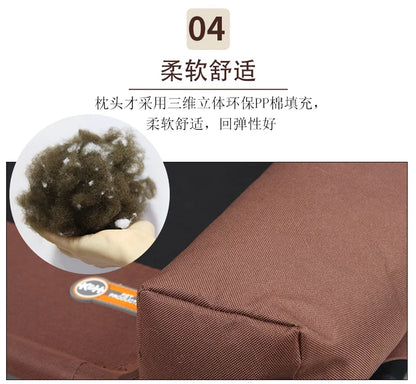 Large Elevated Cooling Dog Bed Portable Anti-Chewing Outdoor Kennel with Non-Slip Foot Rest Pet Bed