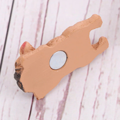 4Pcs Dog Fridge Magnets Cartoon Lying Dogs Resin Refrigerator Magnets Magnetic Clips for Home Office Photos Reminders