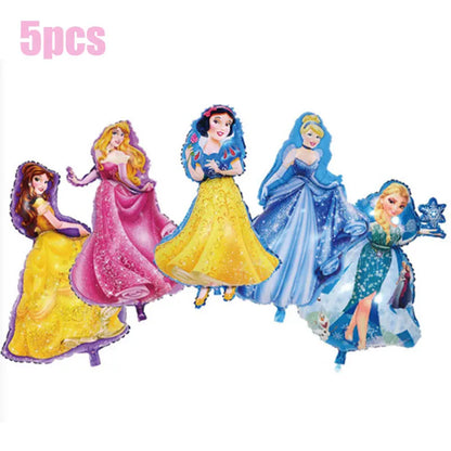 Disney Princess Birthday Decoration Tableware Paper Cups Plates Balloons Tablecloth Backdrop Banner Party Supplies For Baby Kids